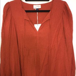 Dusty Orange Flowy Blouse